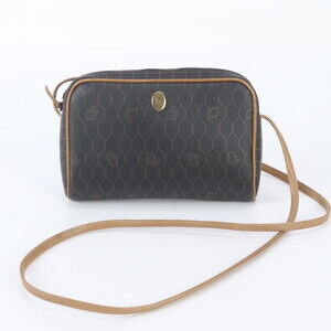 CHRISTIAN DIOR Vintage Black Leather Shoulder Bag